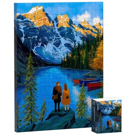 PieceRelax Canvas Wall Art Puzzles for Adults - Paco Yao - Moraine Lake Promise Unique Gift & Home Décor with Plastic Jigsaw Puzzle Artwork for Living Room Bedroom [HN1459]
