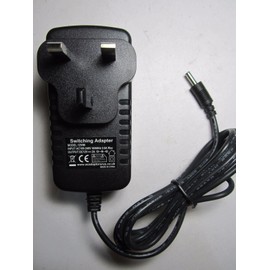 DIXIETREE 12V 2A Black Minimalist UK 3-Pin Plug Charging Adapter for FJ-SW1202000B