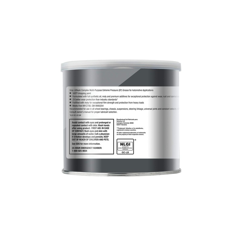 Valvoline - VV986 Moly-Fortified Gray Full Synthetic Grease 1 LB