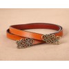 Diyafas Women's Adjustable Leather Belt for Dress Jeans Thin Belt