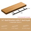 2pcs Floating Shelf Bracket Heavy Duty Hidden Metal Brackets for