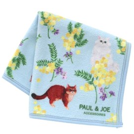 [PAUL&JOE ACCESSOIRES] Paul & Joe 001115-0001-01 Smartphone/Glasses Wipe, Handkerchief, Mimosa, Gypsy & Nunette (Blue) Women's Towel, Hand Towel, Approx. 9.8 inches (25 cm), blue