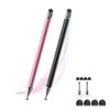 Stylus Pen 3 in 1 [Pack of 2 Black/Rose Gold]
