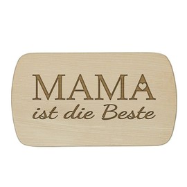 Breakfast Board with Engraving, Beste Mama, Durable Wooden Board in Various Designs, Made from Sustainable Beech Wood, Great Gift Idea, Motif Mama ist die Beste