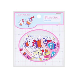 Sunstar Stationery Crayon Shin-chan x Sanrio Characters Sticker Piece Pink S8593078