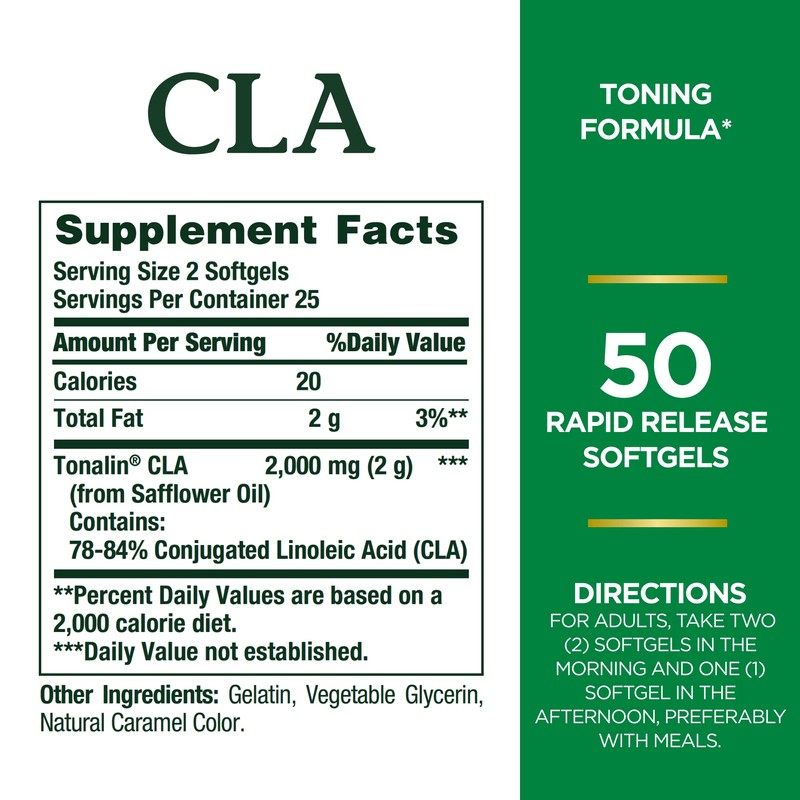 Nature's Bounty Tonalin Pills and Dietary Supplement, Diet and Body
