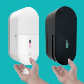 Wall Mounted Foam Water Soap Dispenser Capsule Bathroom Kitchen Container Case capsule foam black