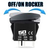 50 Caliber Racing Rocker Switch ON/Off Blue LED Backlit -