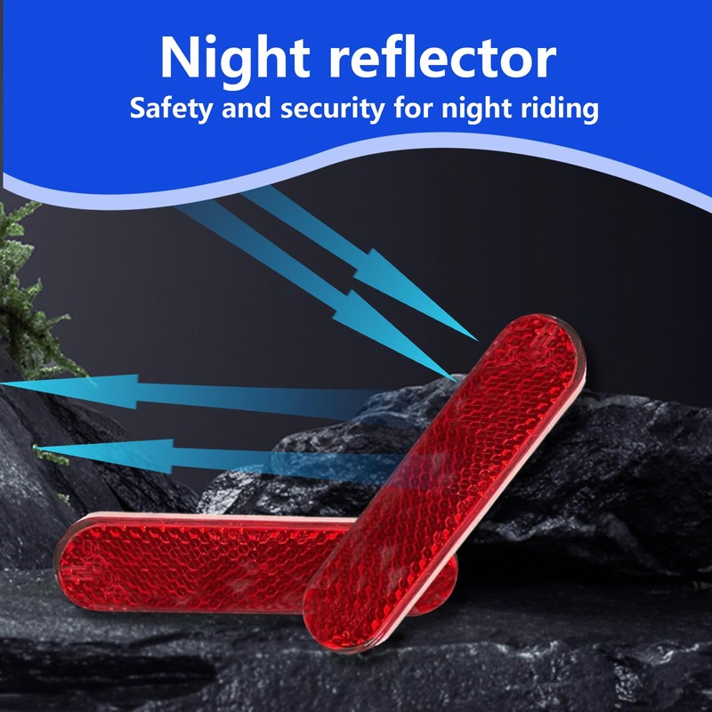 Katyjun Pack of 2 Cat's Eye Motorcycle Reflector, Motorcycle Rear