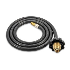 Camco Olympian 5-Foot RV Propane Supply Hose - Built-In Excess Flow Protection - Connects Motorhome to 20/30 lb Propane Tank - Soft-Nose POL x 1/4-Inch Inverted Flare (59033)