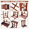 DoubleFill Solid Wood Prayer Bench Stool with Shelf and Cushion