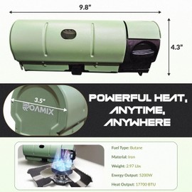 Roamix 17,700 BTU Foldable Butane Camping Stove – 5,200W Portable Gas Burner with Carrying Bag for Outdoor Cooking, Backpacking & Emergency Use