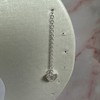 Sterling Silver Heart Clear CZ Pave Drop Dangle Pull Through
