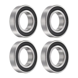 sourcing map 4pcs 6006-2RS Bearing 30x55x13mm, Chrome Steel Double Rubber Seals Precision Bearing, Lubricated Deep Groove Ball Bearings, P6 (ABEC 3)