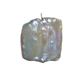 ✦ Bella-gems ✦ 23x22x7mm "Timeless Beauty/Uniquely Elegant"~Rainbow White BAROQUE KEISHI PEARL Bead Pendant/Wedding Gift/June Birthstone - N1348