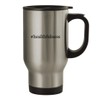 #healthfulness - 14oz Stainless Steel Travel Mug, Silver