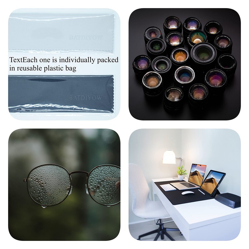 BATDIYOW Premium Microfiber Cleaning Cloths 8 Pack 6 x 7