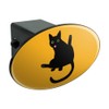 GRAPHICS & MORE Black Cat Lifting Leg and Licking Oval