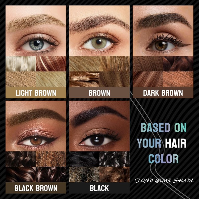 Dual Tip Eyebrow Pencil Waterproof with Comb Tip & Needle