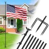 ZMTECH 10 FT Flag Pole Kit in Ground with 5
