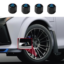 PACLVIO 4PCS Skull Car Wheel Tire Valve Stem Caps, Tire Air Cap Covers, Aluminum Alloy Hexagon Wheel Valve Cap with Leak-Proof Rubber O-Ring, Universal Car Exterior Accessories for Most Vehicles