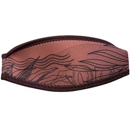 Brown Scuba Mask Snorkel Strap Cover Tropical Design Neutal Color Hair Protection for Swim Goggles Free Diving Gear