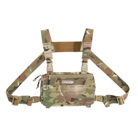 EXCELLENT ELITE SPANKER Men Tactical Chest Rig Bag Military Vest Chest Rig Adjustable Chest Pack (Multicam)