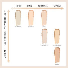 Freeorr 4-in-1 Mineral Pressed Powder, SPF 35 Powder Foundation with Concealer and Finishing, Matte Weightless Buildable Foundation, Light to Medium Coverage, 06 Natural Beige