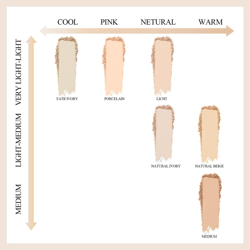 Freeorr 4-in-1 Mineral Pressed Powder, SPF 35 Powder Foundation with