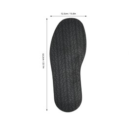 Full Soles, 1 Pair of Full Soles, 12.8 Inches Long, 5.1 Inches Wide, Non-Slip Full Soles, Noise-Reducing Shoe Rubber Sole for Replacing or Adding Thin Shoe Soles (Black)