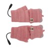 USB Heated Gloves Mitten Men Women Winter Knitted Fingerless Hand