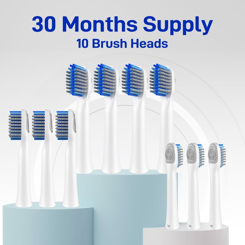 Toothbrush Heads Replacement Compatible with Bitvae D2 Electric Toothbrush, 10
