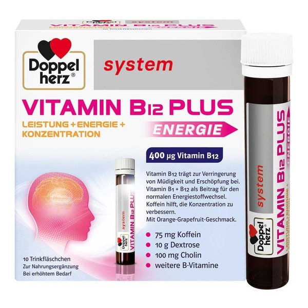 Doppelherz Vitamin B12 Plus System Drinking Ampoules