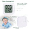 Vinabo Pack of 2 Room Thermometers, Thermometers, Thermo-Hygrometer with High
