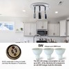 Sweier 3 Way Chrome LED Round Ceiling Spotlight Rotatable Head
