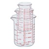 Ackers High Borosilicate Glass Measuring Cup Set with Pour Spout,60ml(2OZ),120ml(4OZ),
