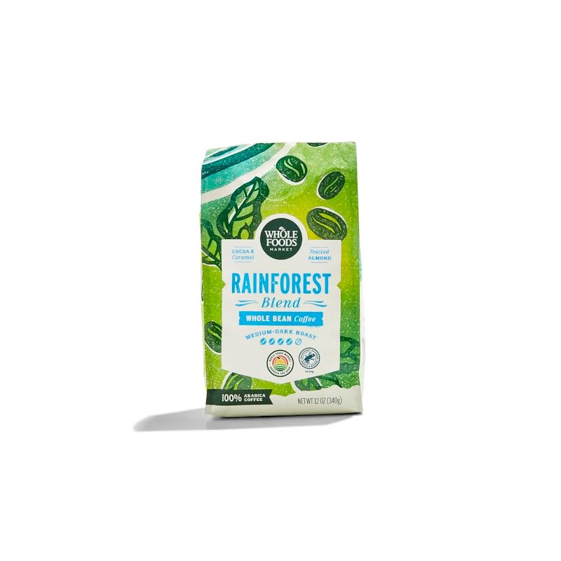 WHOLE FOODS MARKET Whole Bean Rainforest Blend Coffee, 12 OZ