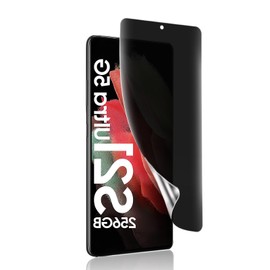 [Advanced Privacy Protection] Galaxy S21 Ultra Peeping Prevention Film, TPU Material, Scratch Repair, Shedding Prevention, Bubble Free, Full Protection, 3D Curved Surfaces, Easy Installation, High