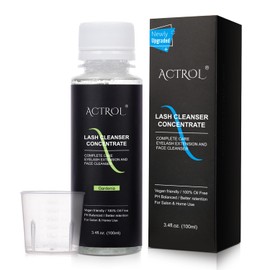 Eyelash Cleanser Concentrate 100ml Gradenia Professional Lash Extensions Shampoo Concentrate Natural Foaming Cleanser DIY Paraben & Sulfate Free Non-lrritating Wash for Extensions Lashes with Salon Home Care-Makes 60ml Bottles Eyelash Shampoo