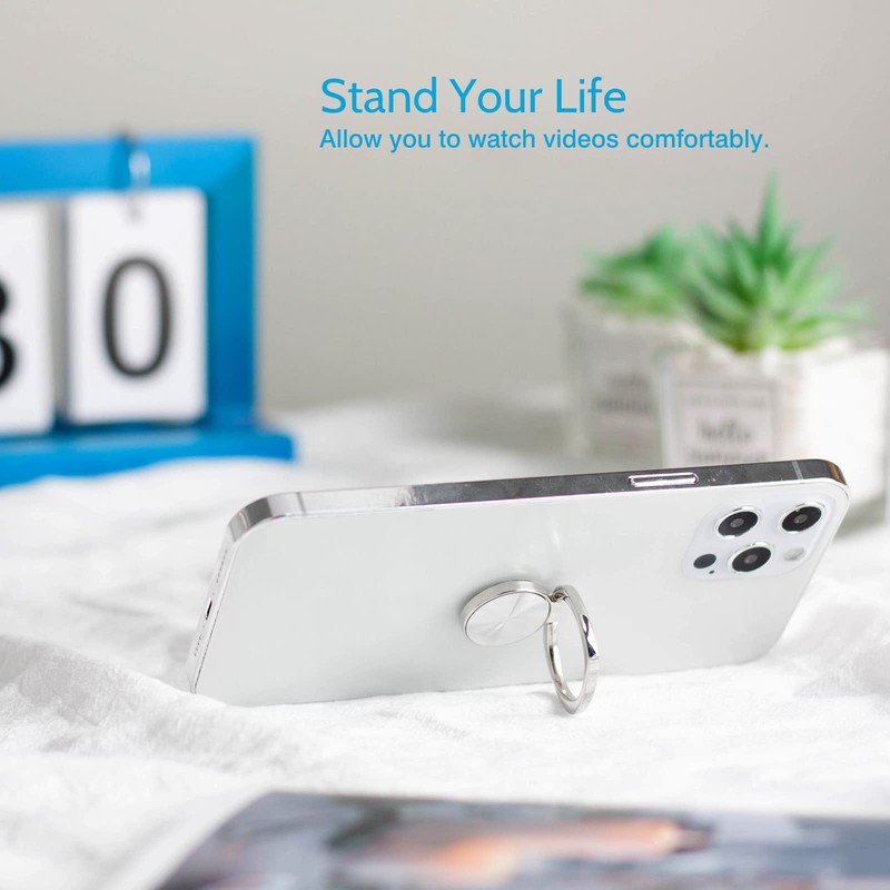 [2 Pack] Rounded CD Texture Cell Phone Ring Holder Stand,