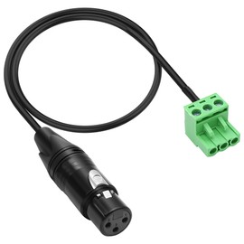 XMSJSIY XLR zu 3-poligem Phoenix-Kabel 3P F/M zu PHX3M NBKF/2EDG-5.08 3poliges Leiterplatten-Schraubenklemmblock-Adapter-Steckkabel für Lautsprecher - 0.4M/1.3FT (XLR Buchse)