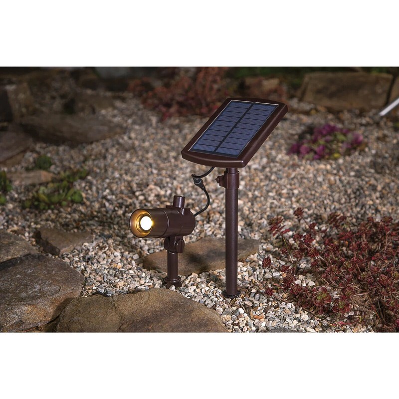 SmartYard OutdoorLED Solar Spotlight 2 Pack 60 Lumens 922370 NEW
