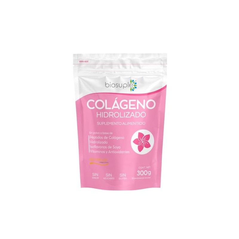 BIOSUPLE | Colágeno Hidrolizado adicionado con Isoflavonas de Soya, Calcio