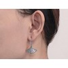Sovats Ginkgo Leaf Earring For Women 925 Sterling Silver Rhodium