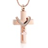 Cremation Jewelry for Ashes Pendant - Cross Urn Necklace with