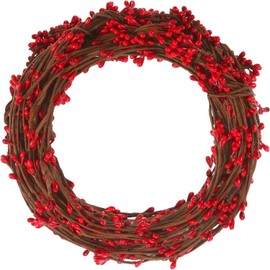 WILLBOND 213 Feet Ply Pip Berry Garland for Christmas Winter Indoor Outdoor Decor Head Wreaths Wedding Crowns (Red, 100 Packs)