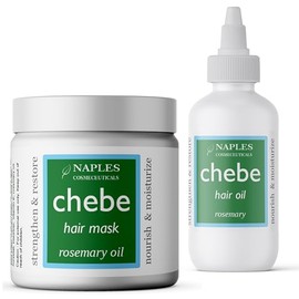Set of 4 oz Chebe Oil and 8 oz Chebe Butter for Hair Growth Thickening Prevent Hair Loss Reduce Breakage and Split Ends Serum to Moisturize Dry Hair with Rosemary Oil Chebe Powder Extract Made in USA