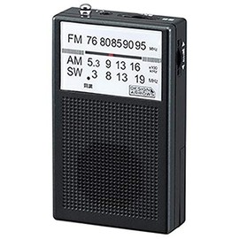 Yazawa RD26BK AM FM Short Wave Radio Black