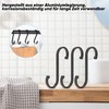 TEKONDA Pack of 12 S Hooks Kitchen Hooks Black Aluminium