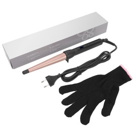 Hair Curler Electric LCD Ceramic Hair Curling Wand Rod Cone Hairstyling Tool 110‑240VEU Plug